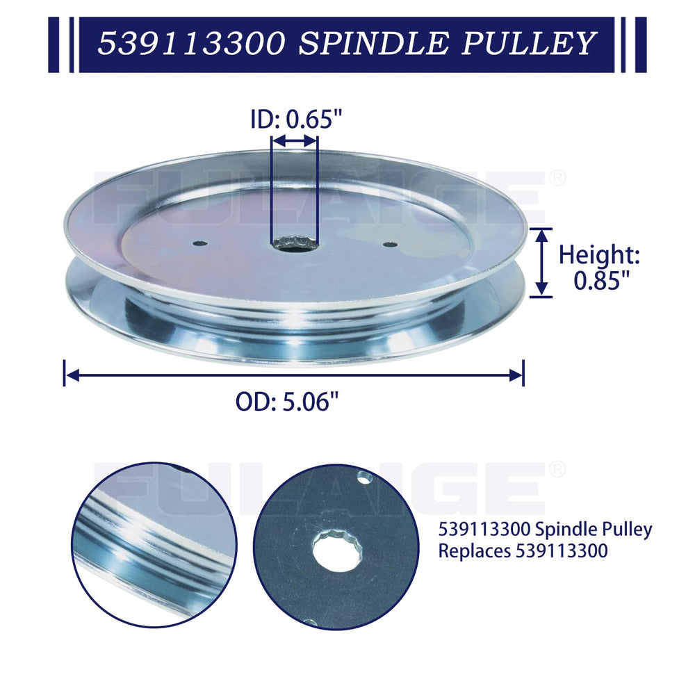 FULAIGE precision-threaded shaft detail showing tight mandrel connection benefit