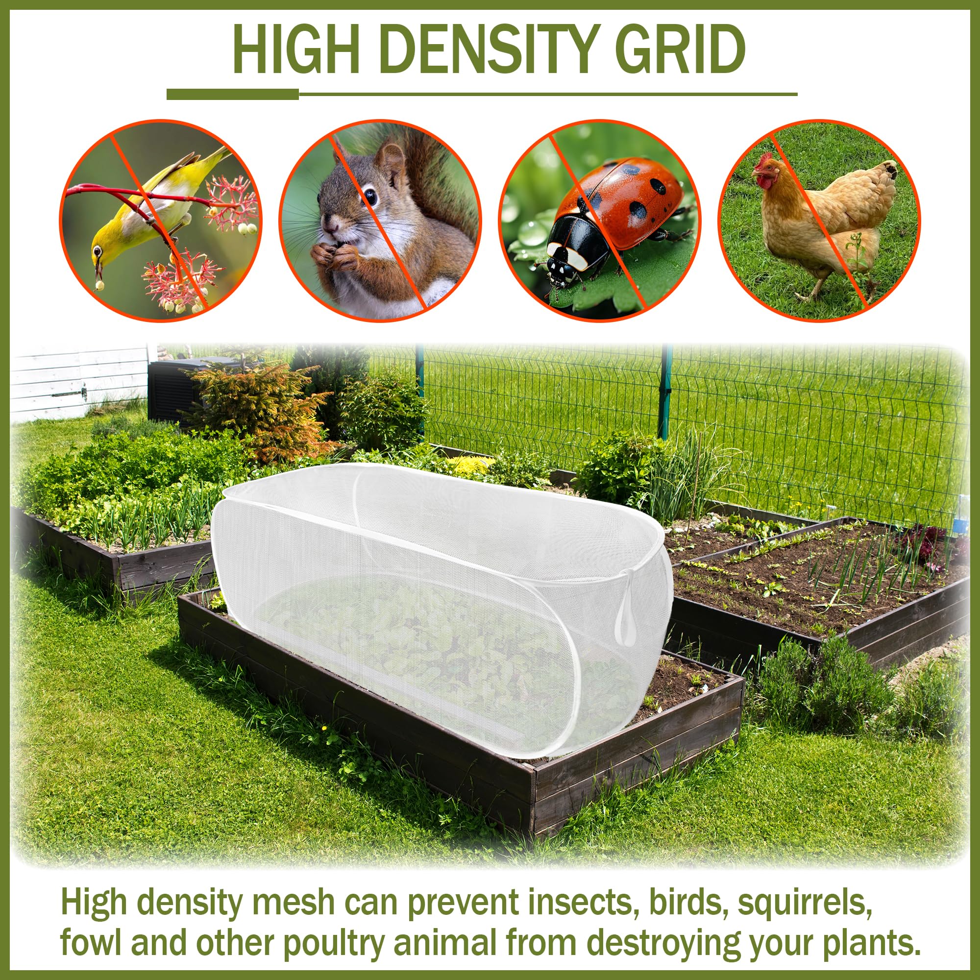 FULEIYA raised bed covers in a garden setting providing plant defense