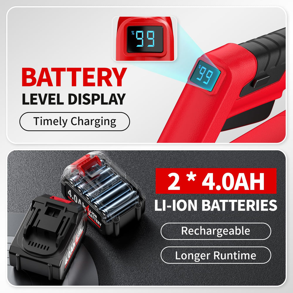 FULLYEA removable auxiliary handle and safety lock for balanced, safer operation