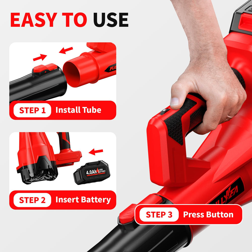 FULLYEA blower packed with tubes for compact storage convenience