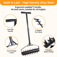 FULUPET adjustable handle sections demonstrating ergonomic height options