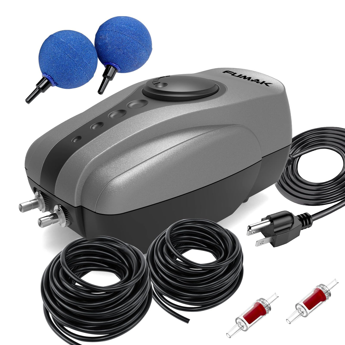 FUMAK front view of pump and accessories showing complete ready-to-install kit