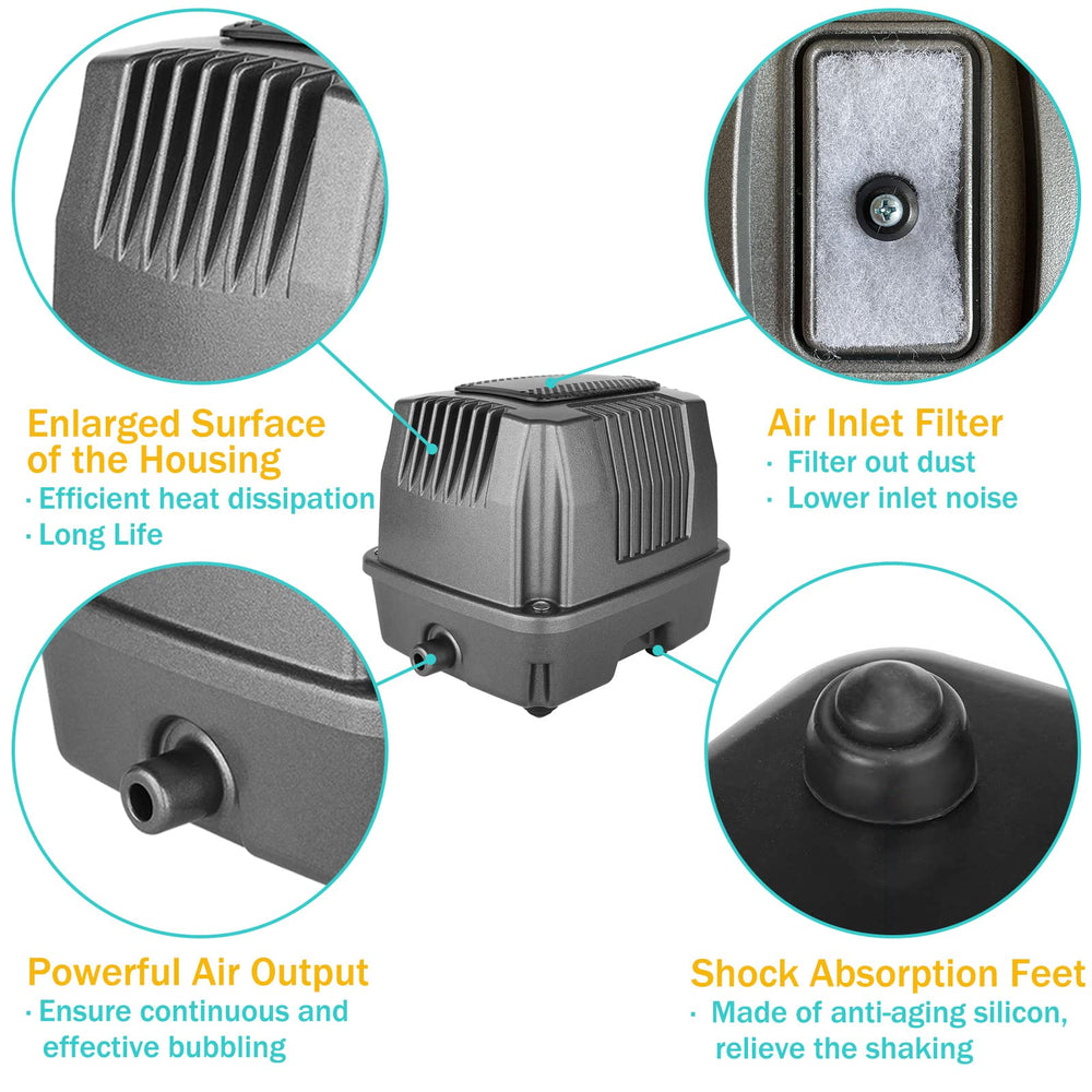 FUMAK included 8-outlet diffuser enabling multiple air stones