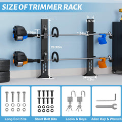 Fumingpal trimmer rack mounted on an open trailer for secure transport benefit