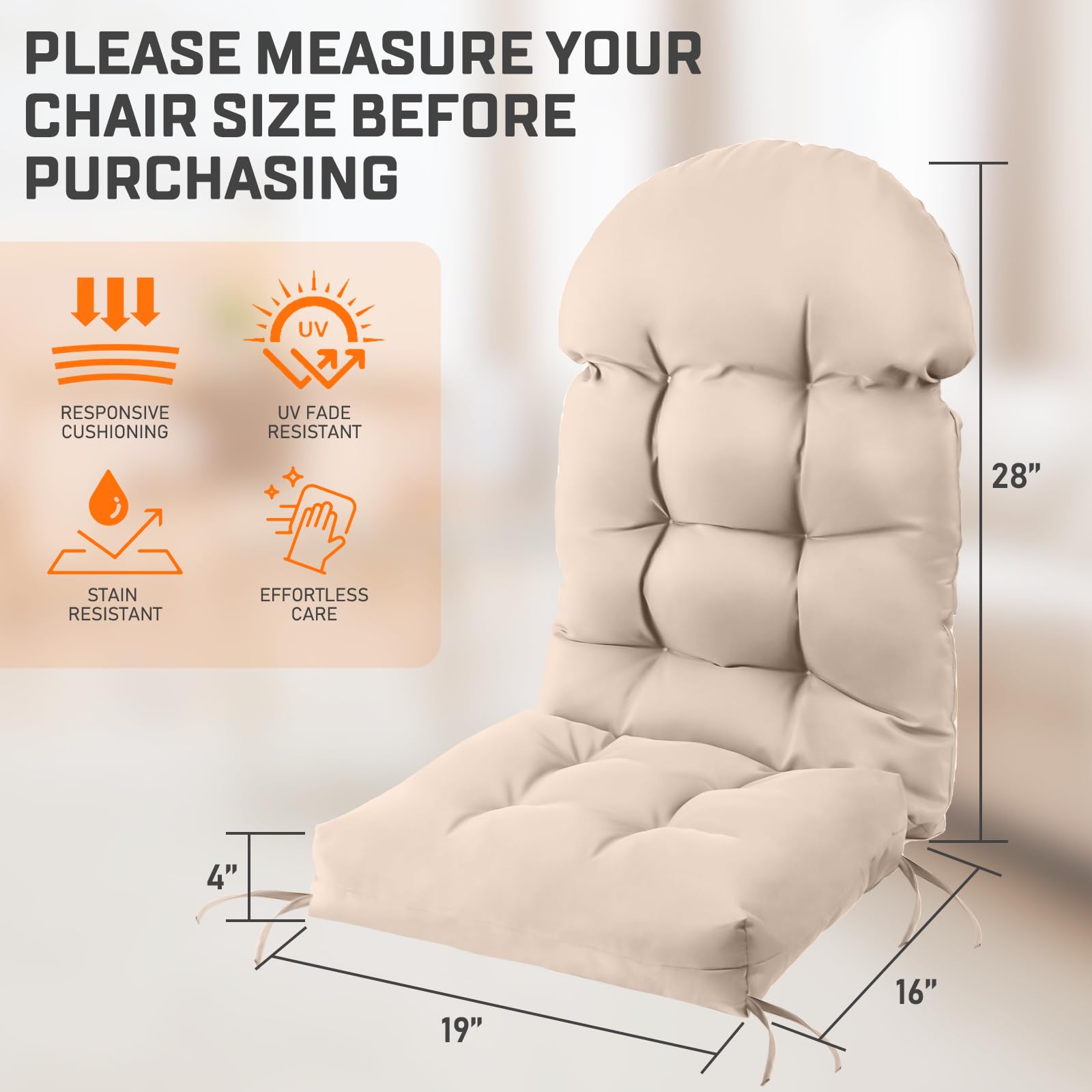 FUNBERRY cushion on Adirondack in garden adding comfortable outdoor seating
