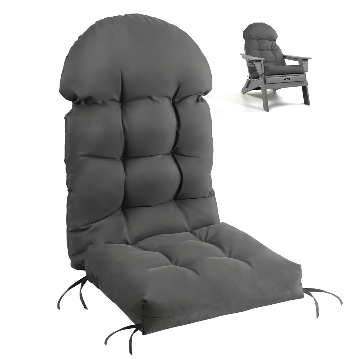 FUNBERRY front view of full Adirondack cushion showing comfortable fit