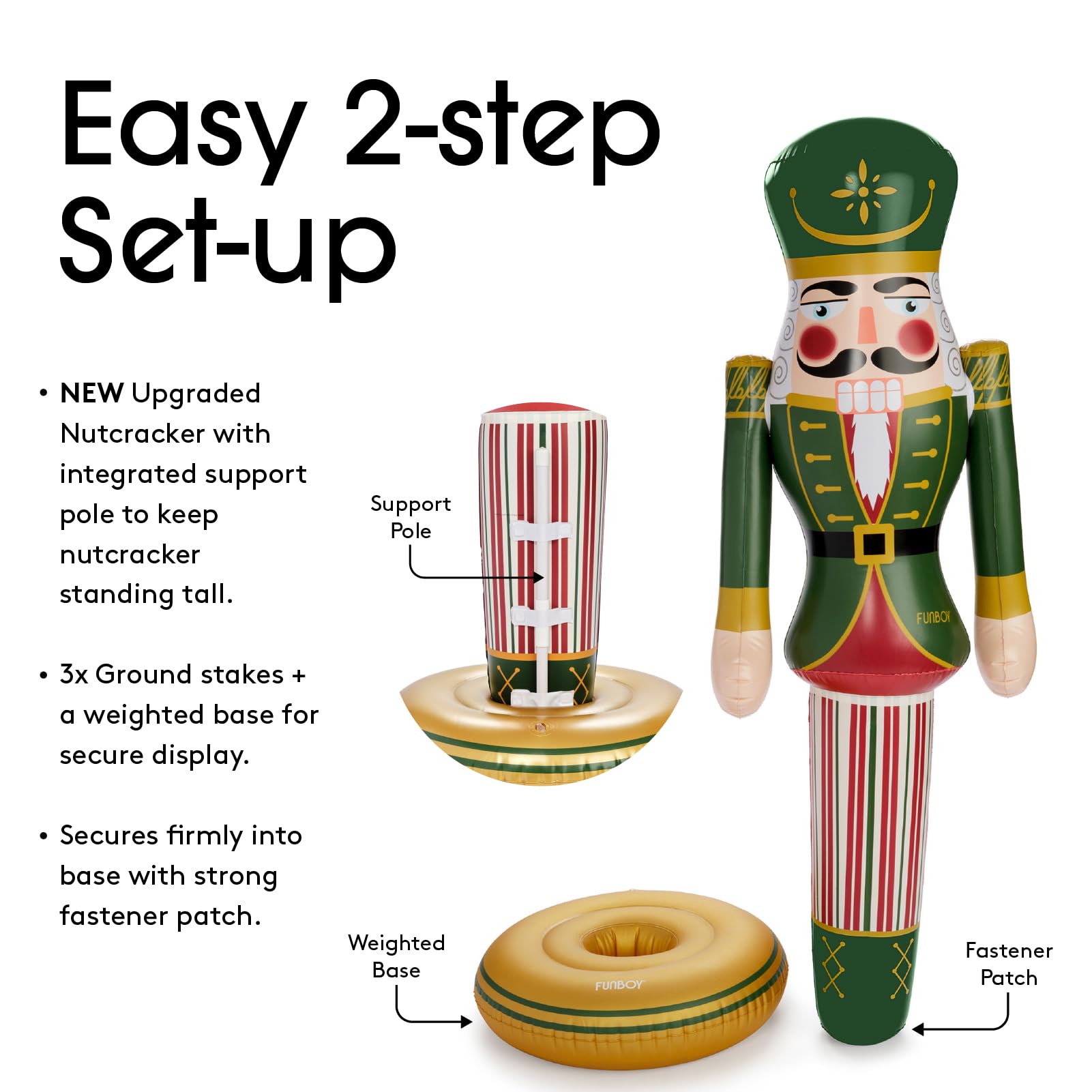FUNBOY folded nutcracker in storage box showing compact storage benefit