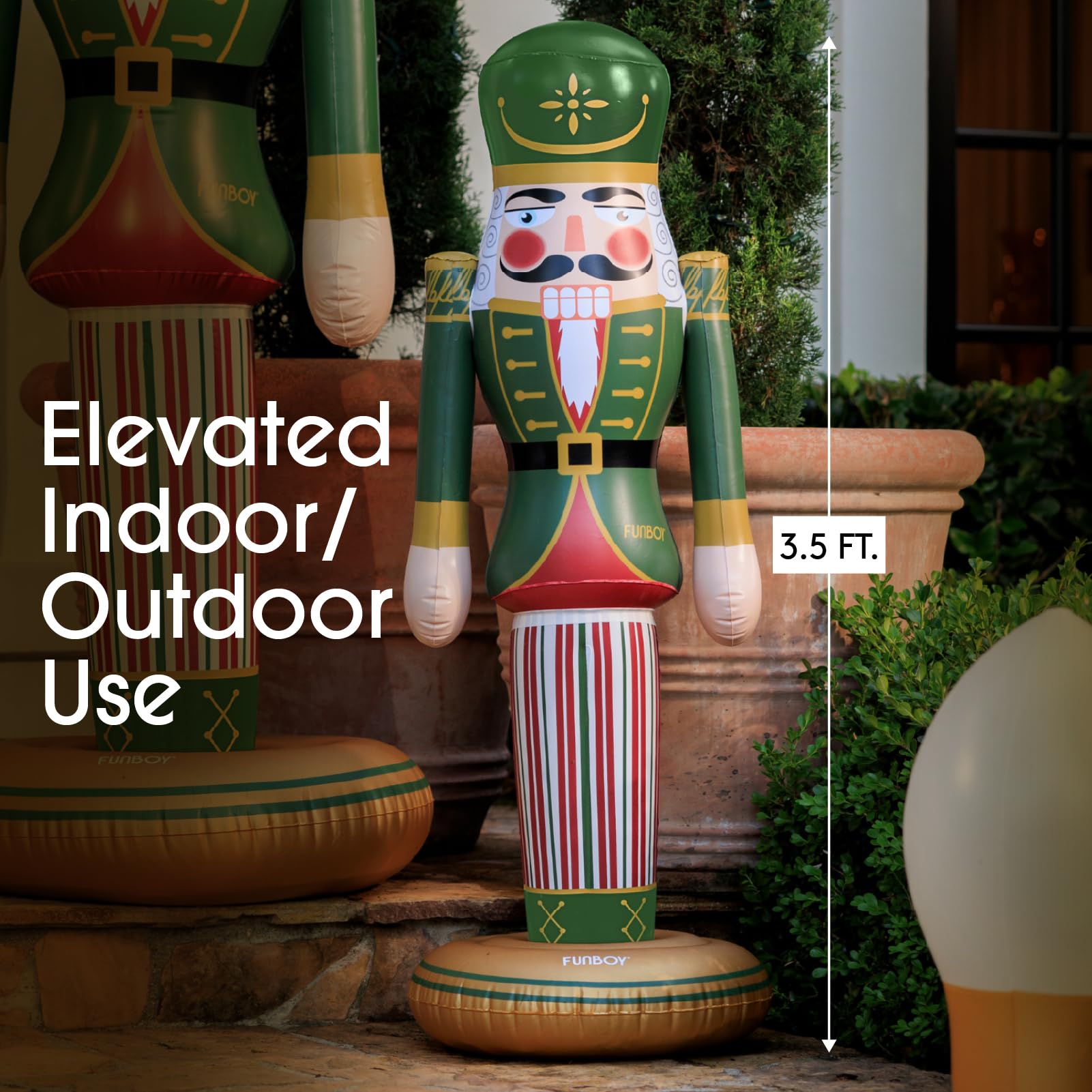 FUNBOY nutcracker displayed on porch demonstrating curb appeal