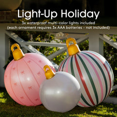 FUNBOY staged indoor display of inflated ornaments adding festive ambiance