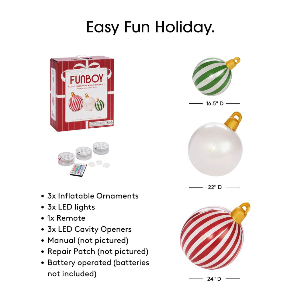 FUNBOY close-up of large 24-inch ornament texture and LED light for vivid color