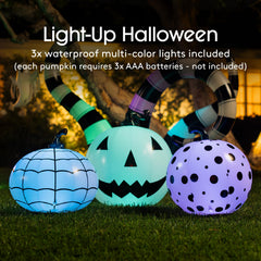 FUNBOY medium and small pumpkins together showing layered display benefit