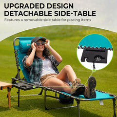 FUNDANGO detachable side table with cup holder keeping drinks and devices handy benefit