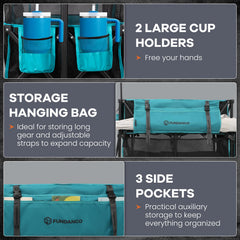 FUNDANGO folded in carry bag for compact transport and storage