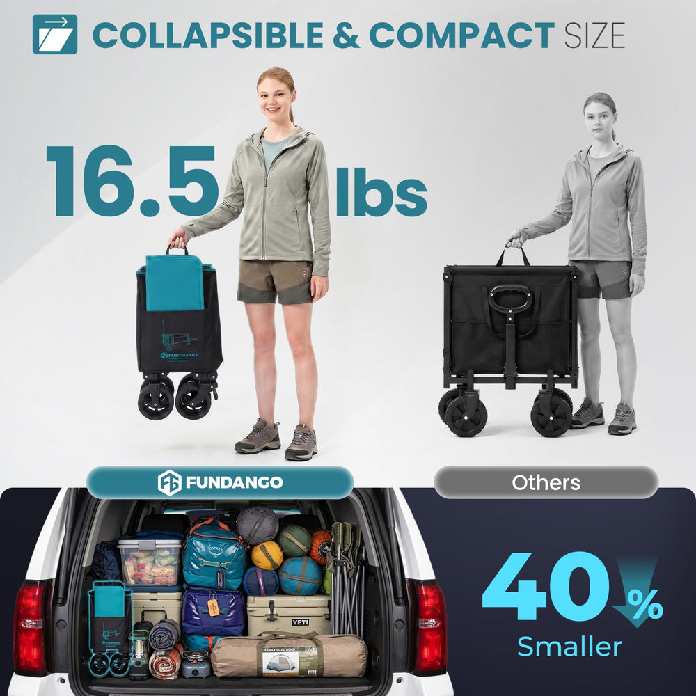 FUNDANGO interior showing 220L capacity for bulky cargo and organized storage benefit