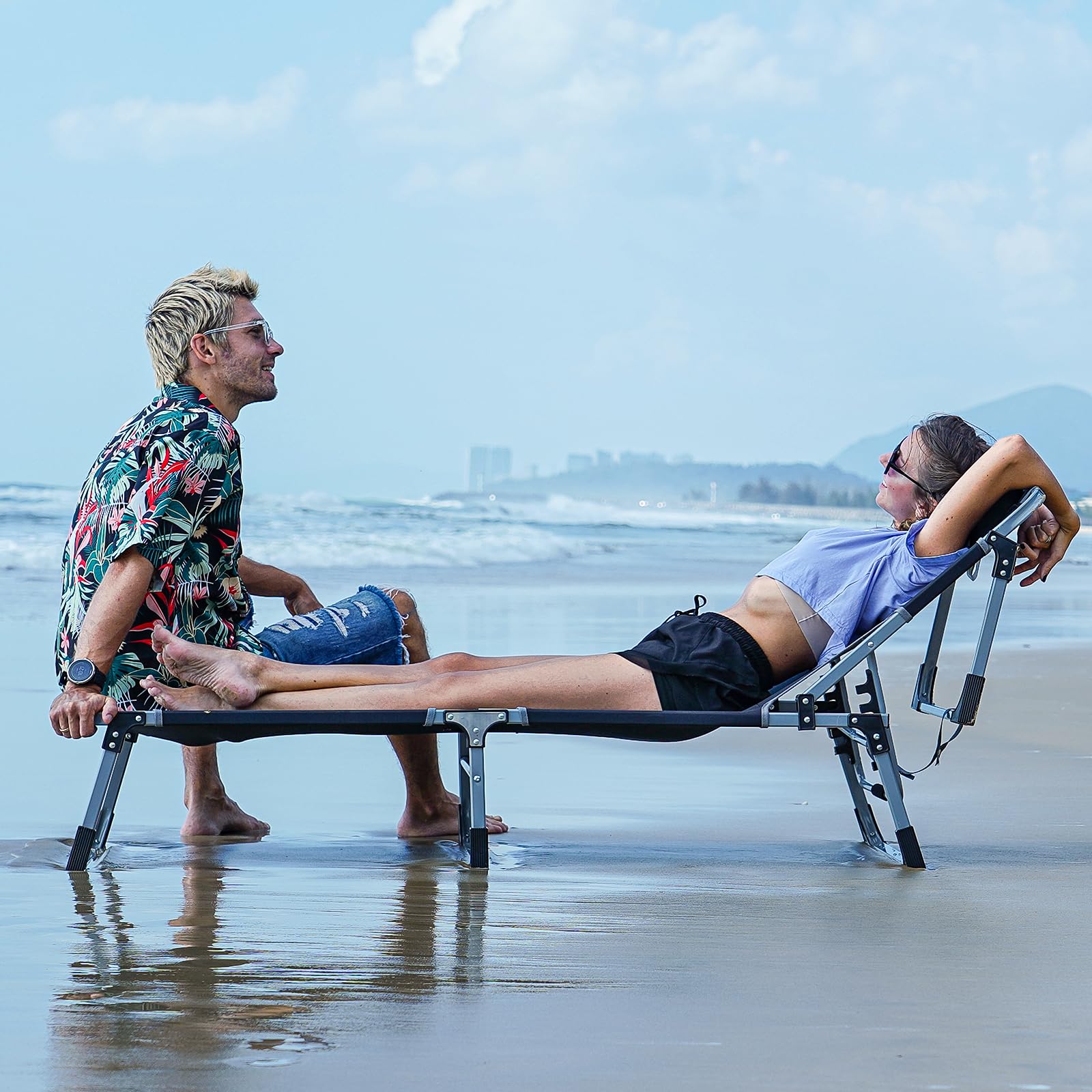 FUNDANGO two loungers arranged together showing set convenience