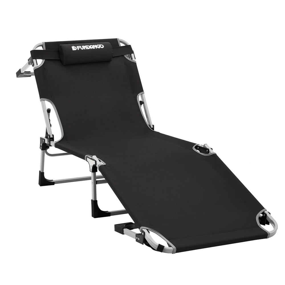FUNDANGO front view showing full-length extra-wide lounger and comfort