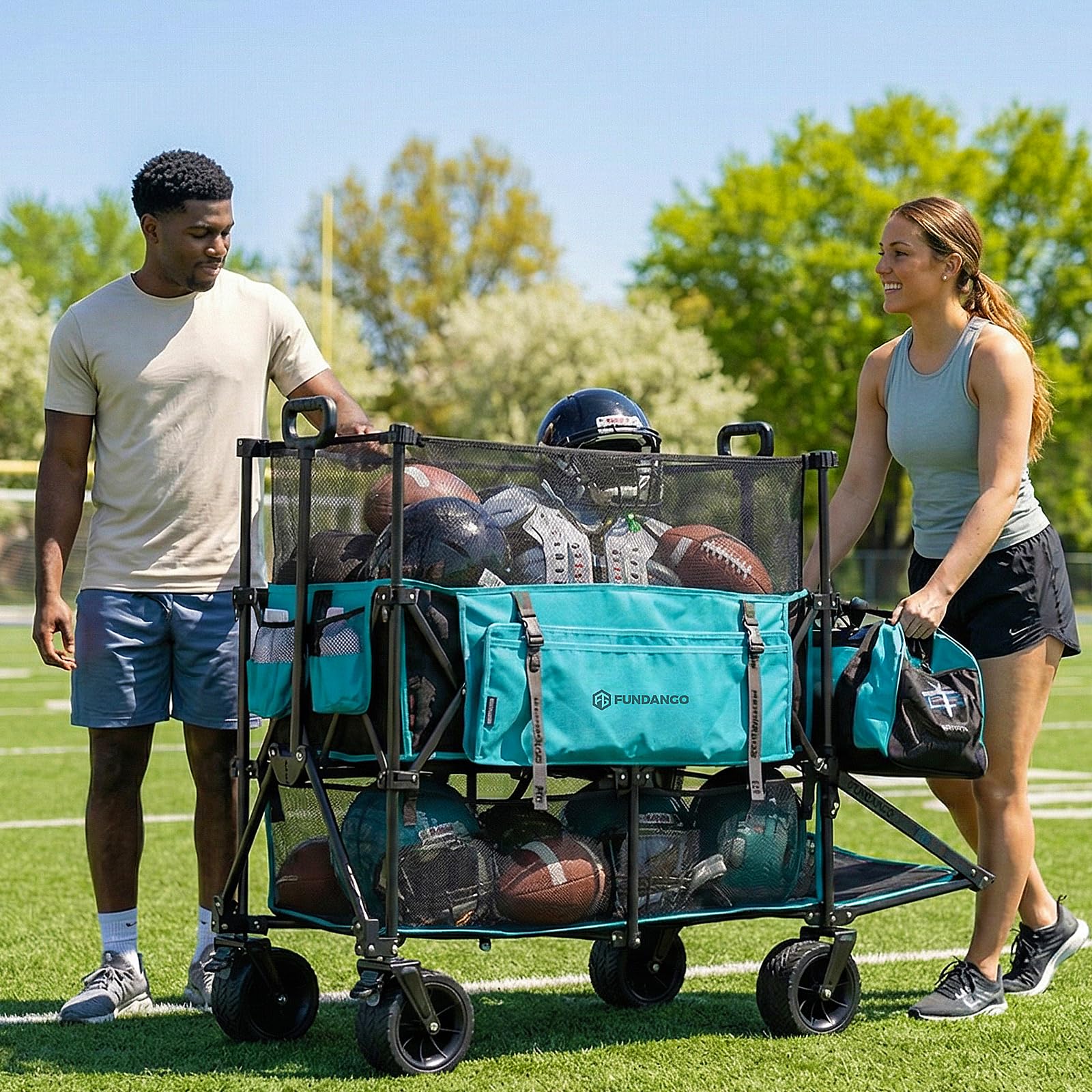 FUNDANGO sport equipment loaded demonstrating heavy-duty transport