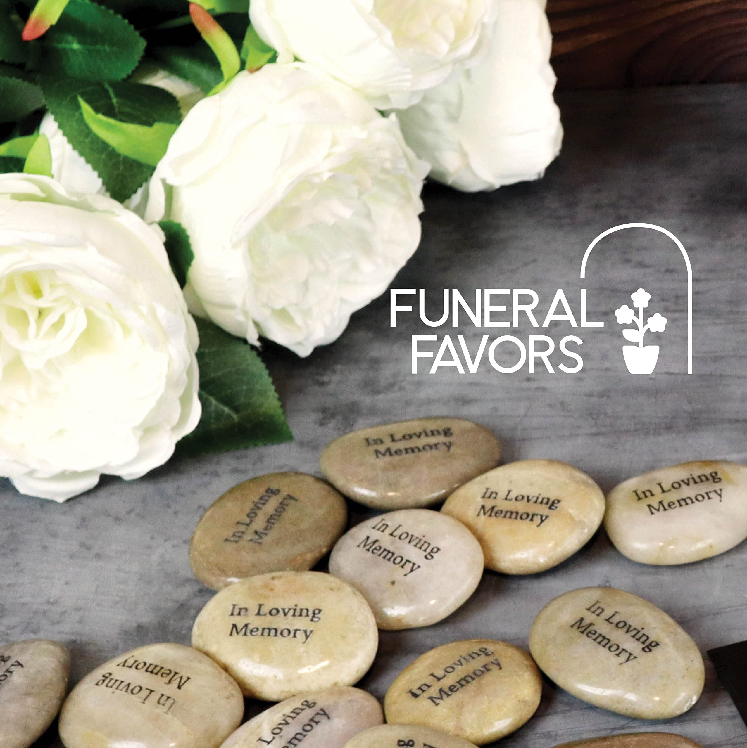 Funeral Favors open storage box with stones for neat organization and convenient access