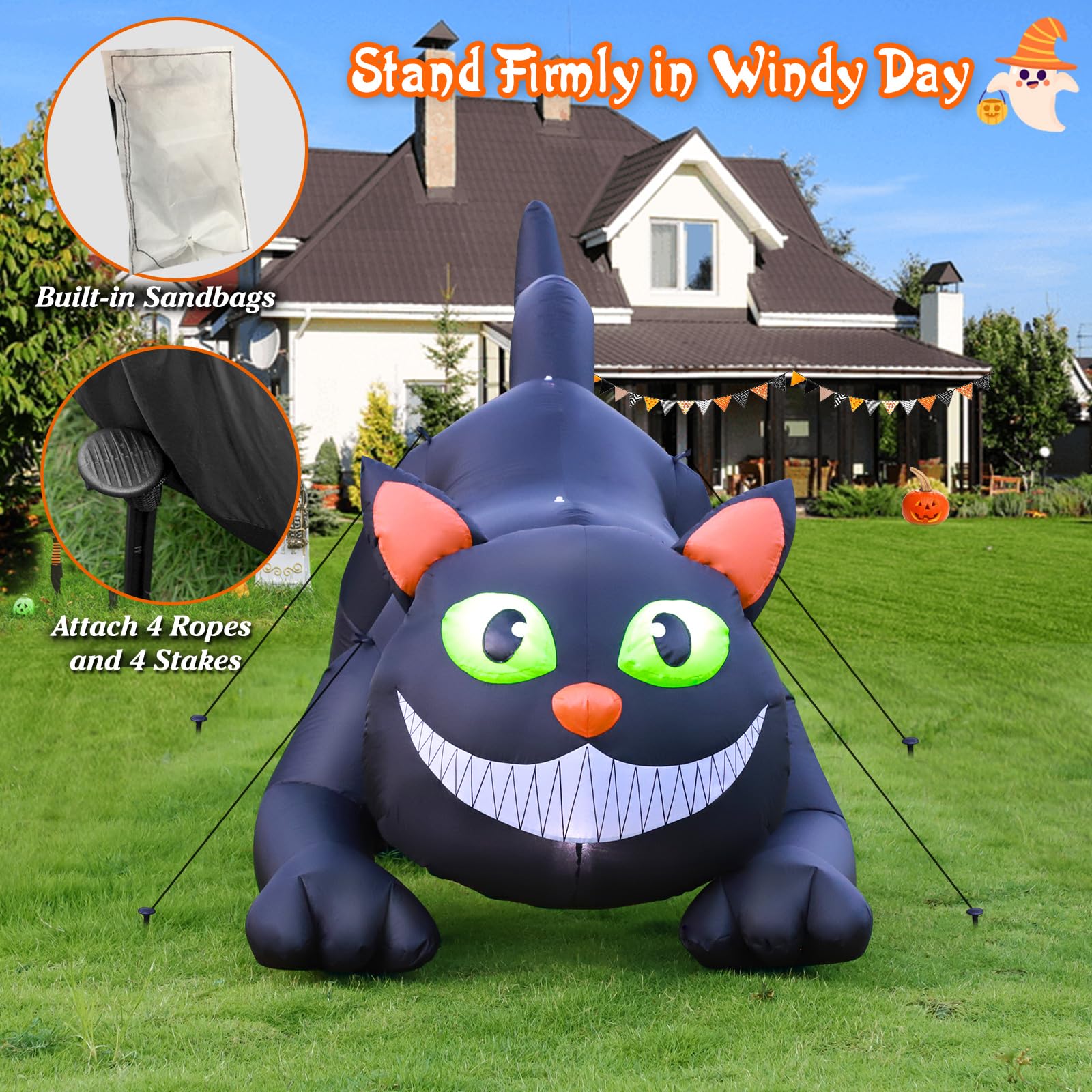 FunFanso inflated in yard demonstrating festive curb appeal and scale