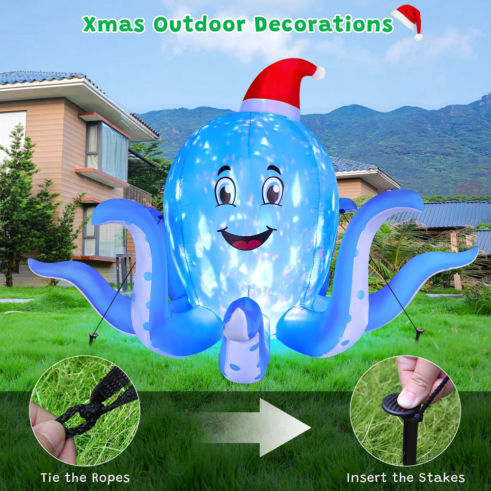 FunFanso outdoor porch display at night adds festive atmosphere