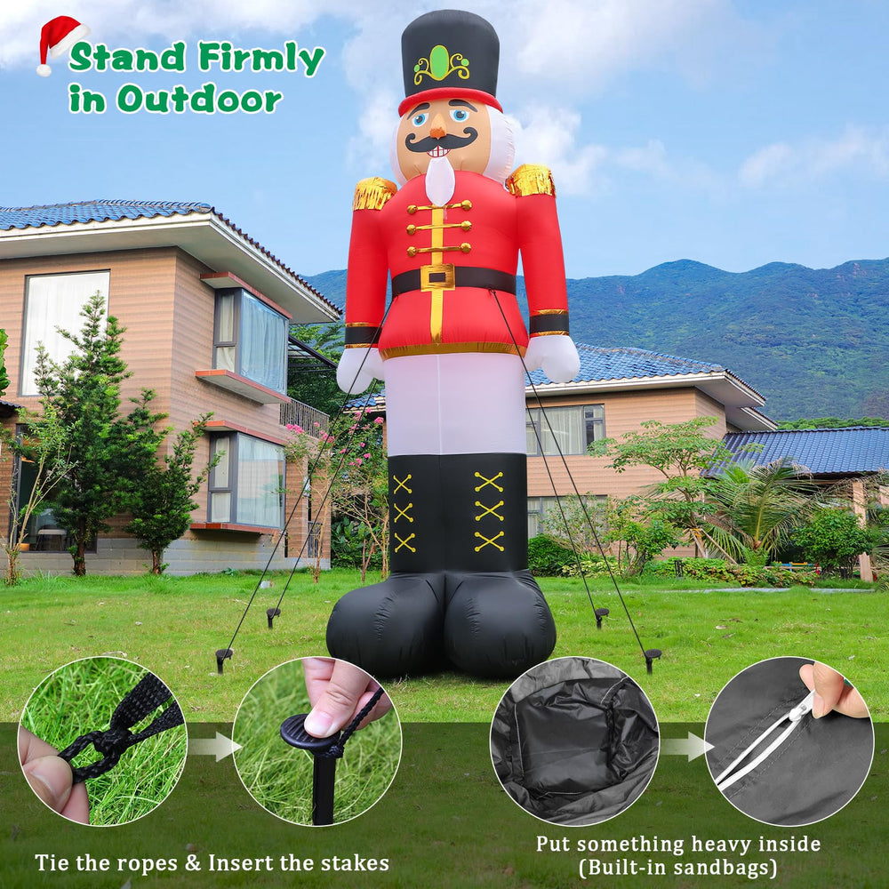 FunFanso Nutcracker scale comparison next to house showing size