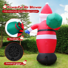 FunFanso Santa glowing with built-in LED at night, enhances evening visibility