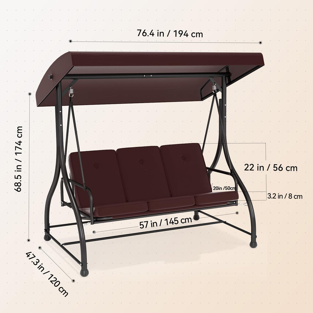 FUNG YARD size comparison showing three-person capacity and scale benefit