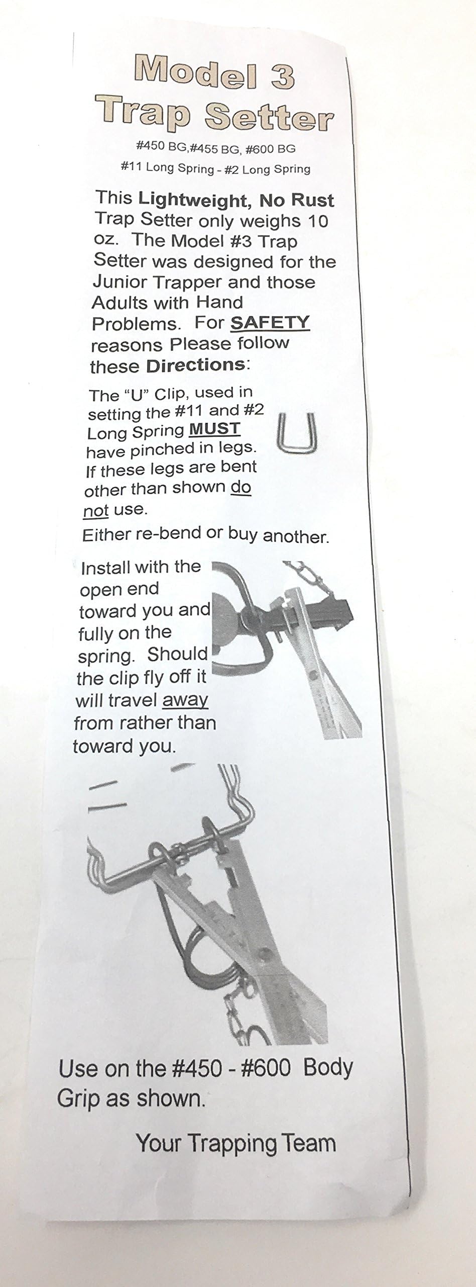 Funke Trap Tags beside ruler showing compact 10 oz weight and size
