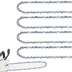 FUNKYWOO front view of 4-pack 18-inch chainsaw chains showing packaging and quantity benefit