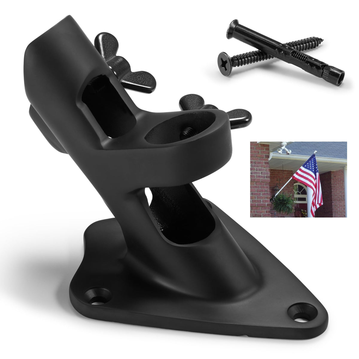 FUNNANS bracket front view shows durable mount and clean finish for long-lasting display