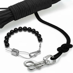 FUNNANS front view of kit showing rope, clips and ring for easy replacement