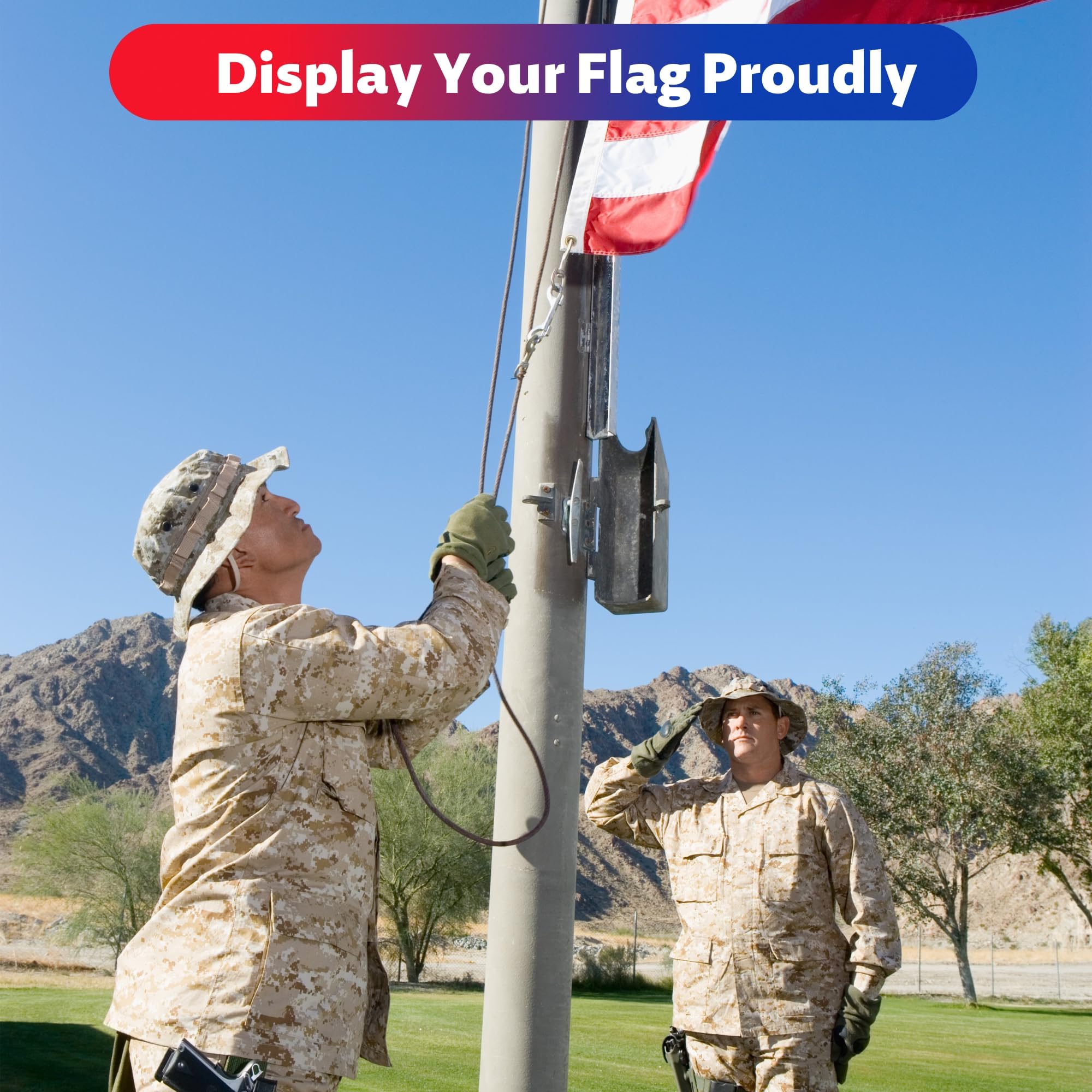 FUNNANS outdoor lifestyle with flag flying showing improved appearance benefit