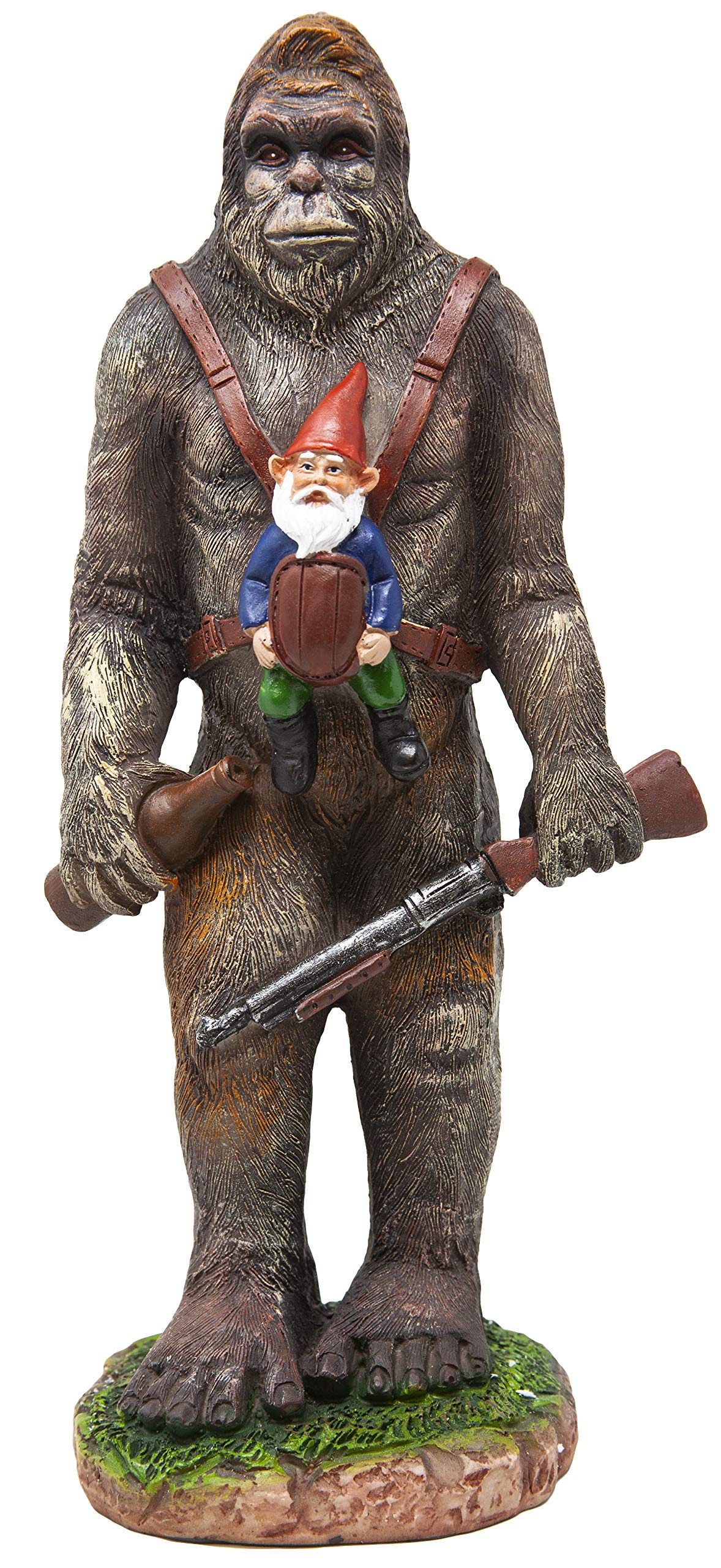 Funny Guy Mugs Bigfoot and gnome front view showing playful duo and curb appeal