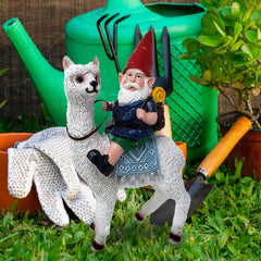 Funny Guy Mugs gnome and llama side profile highlighting durable resin shape