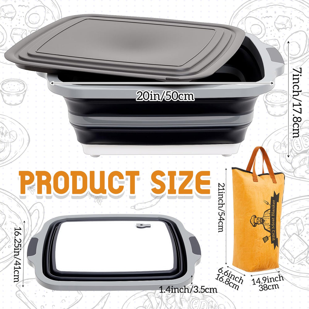 Funnymoom collapsed prep tub flat for compact storage and easy transport