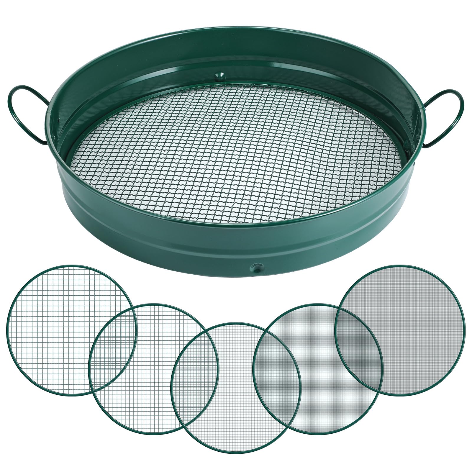 Funnymoom front view showing full sifter and benefit of large screening capacity