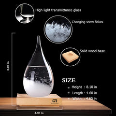 FUNOHYE storm glass side profile demonstrating graceful silhouette and base
