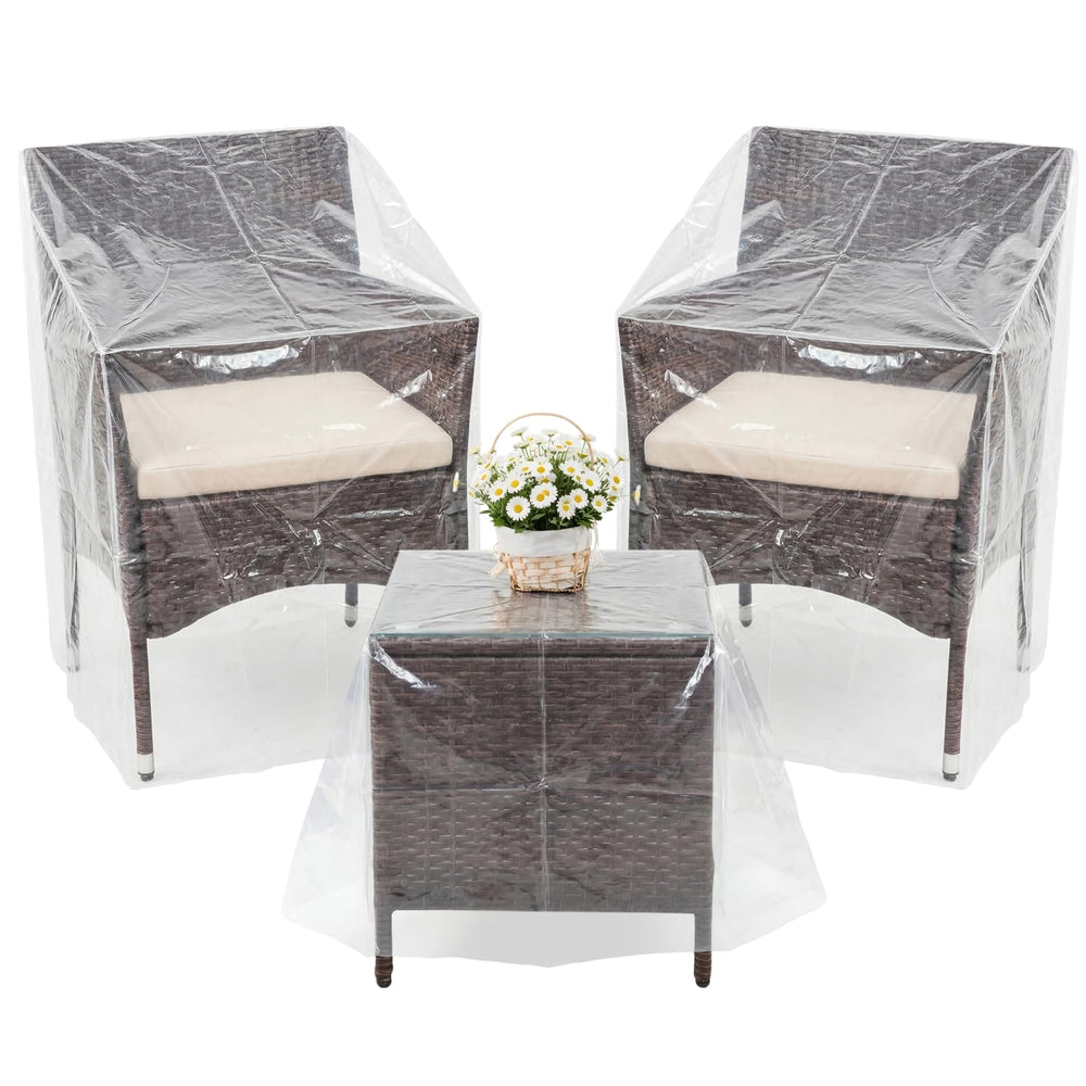 FunooFuno front view showing covered armchair and table protecting furniture