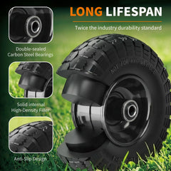 FunPaxido wheel mounted on garden cart demonstrating smooth operation