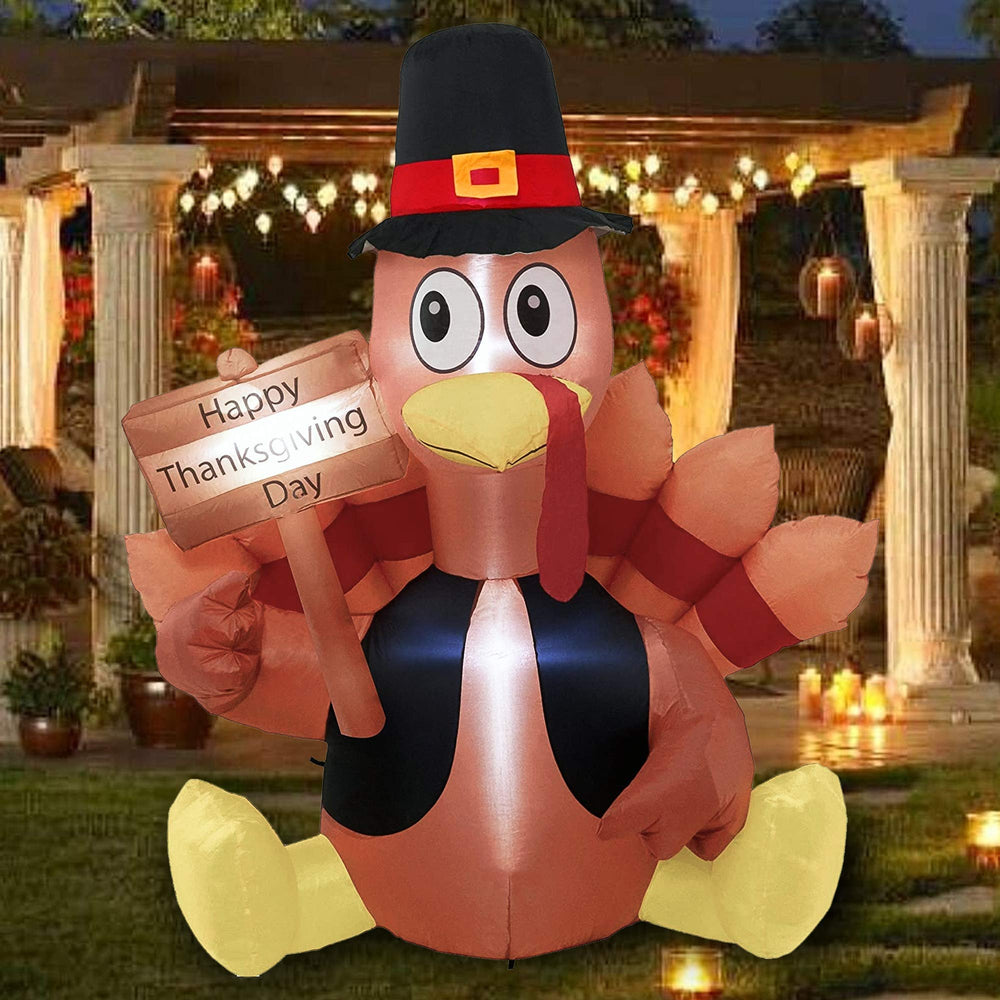 FUNPENY inflatable turkey front view showing full colorful design and curb appeal