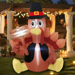 FUNPENY inflatable turkey front view showing full colorful design and curb appeal