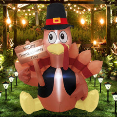 FUNPENY turkey glowing with internal LED lights to brighten evening yard displays