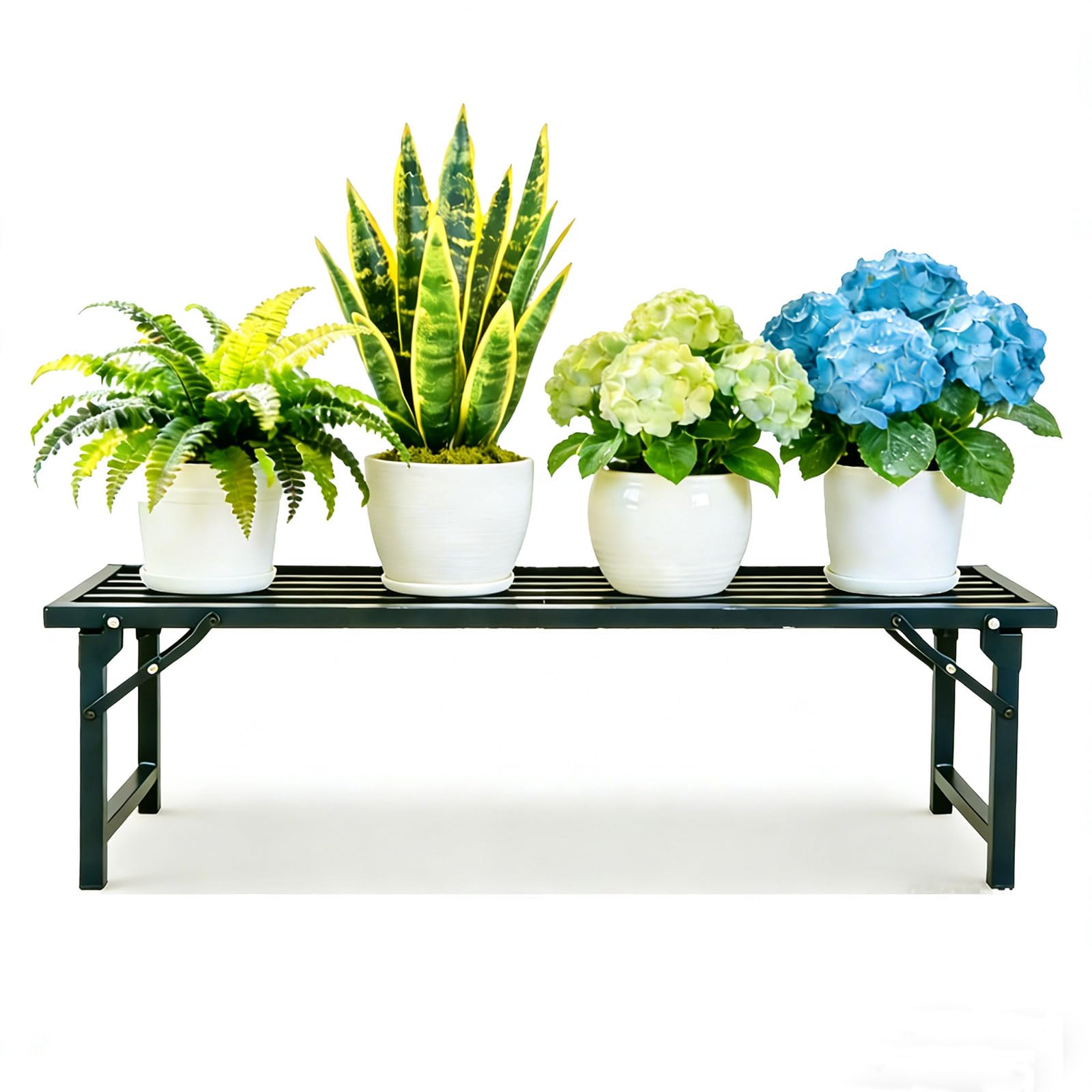 Funpisum front view showing open foldable shelf and stable support benefit