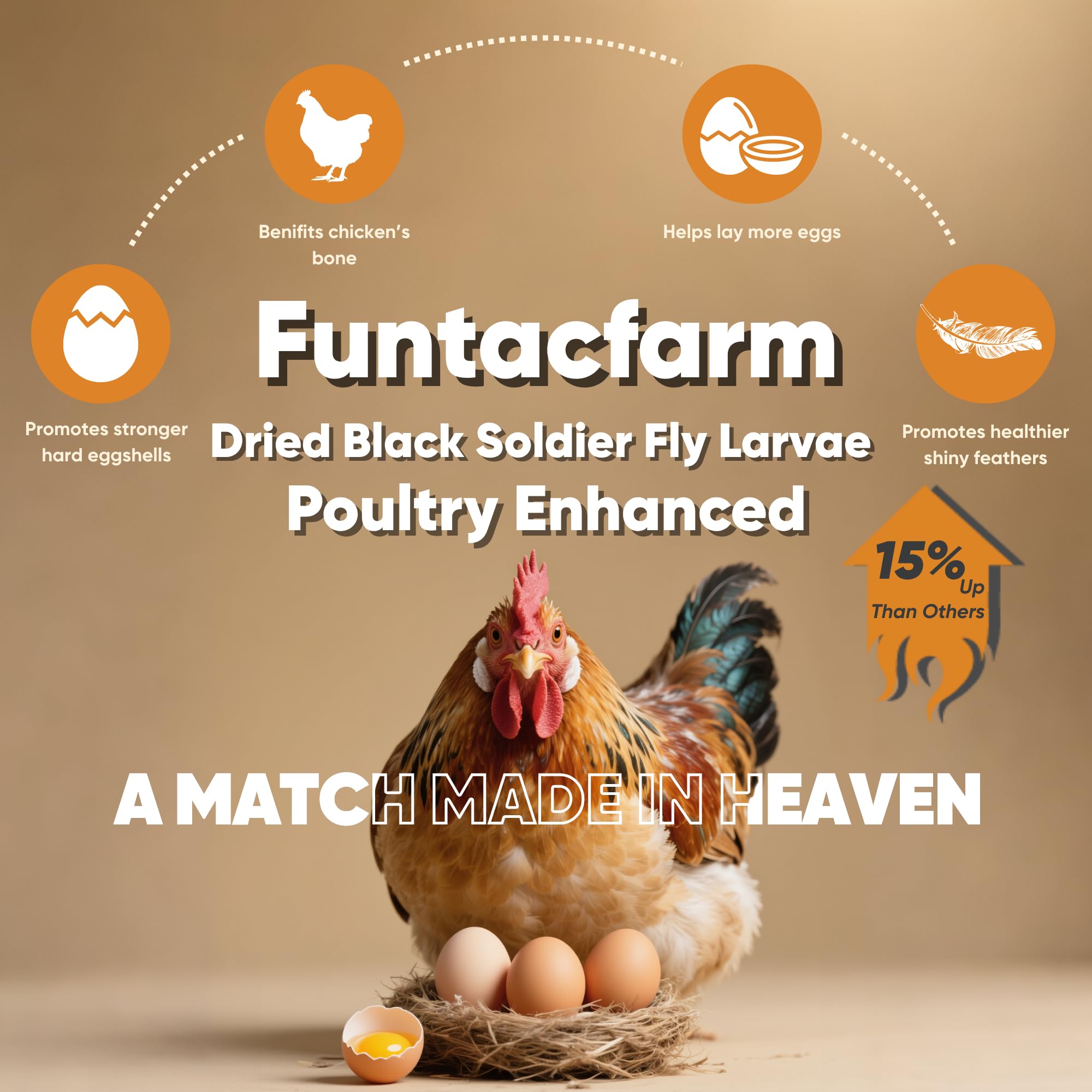 Funtacfarm nutrition label close-up showing protein and calcium information benefit