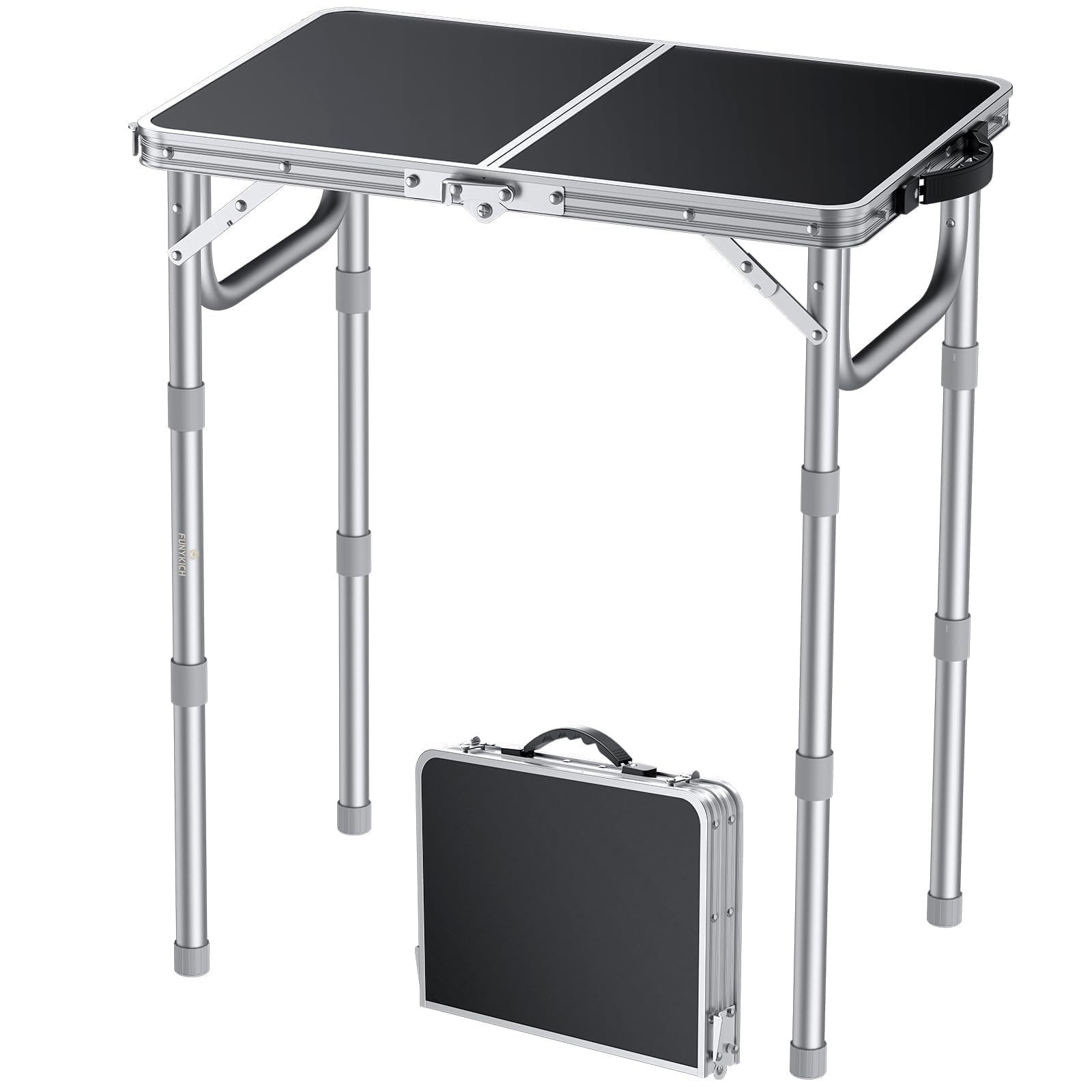 FUNYKICH folded briefcase view showing compact portability and easy transport