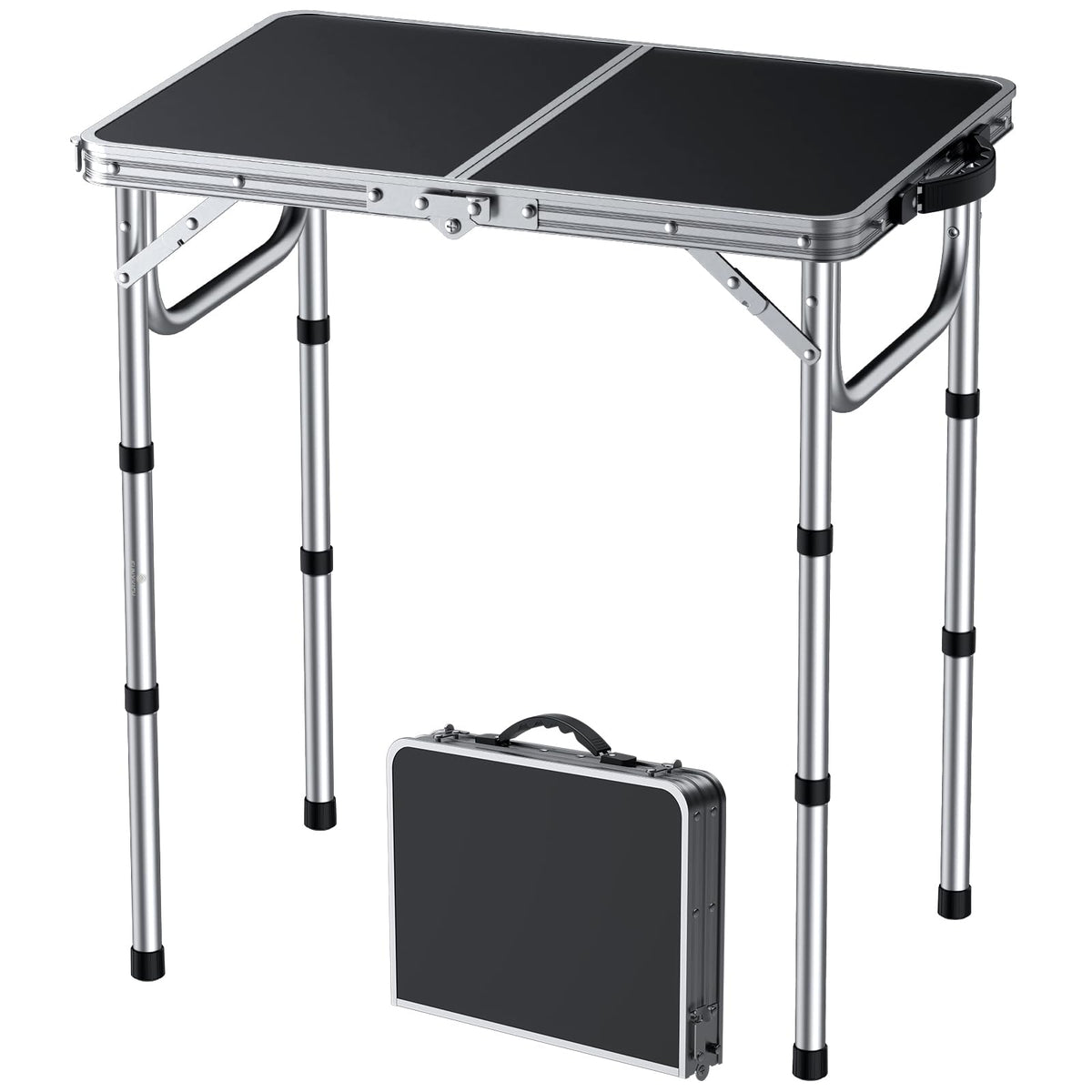 FUNYKICH front view folded table showing compact carry case and portability