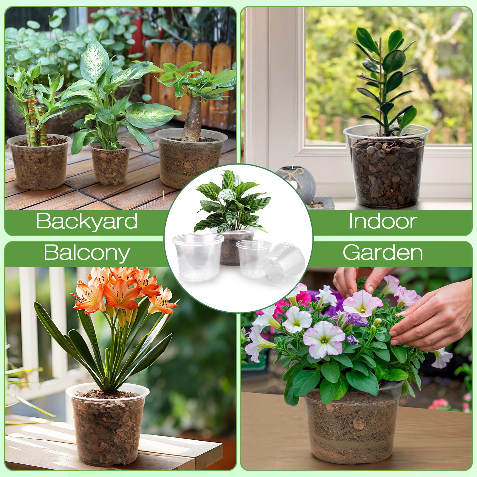 FUOAUYK pots on a sunny balcony showcasing decorative planting and space-saving gardening