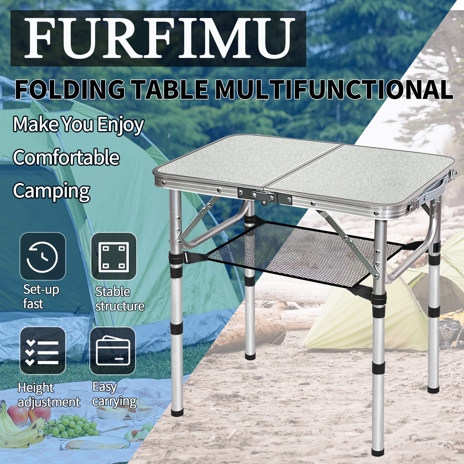 FURFIMU on beach beside chairs for effortless outdoor meals