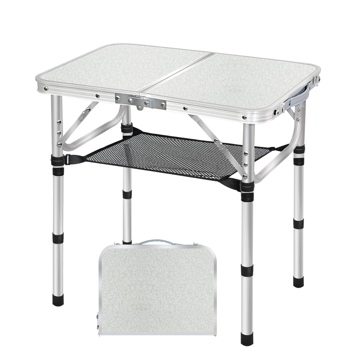 FURFIMU front view folded table shows compact transport benefit