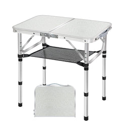 FURFIMU front view folded table shows compact transport benefit
